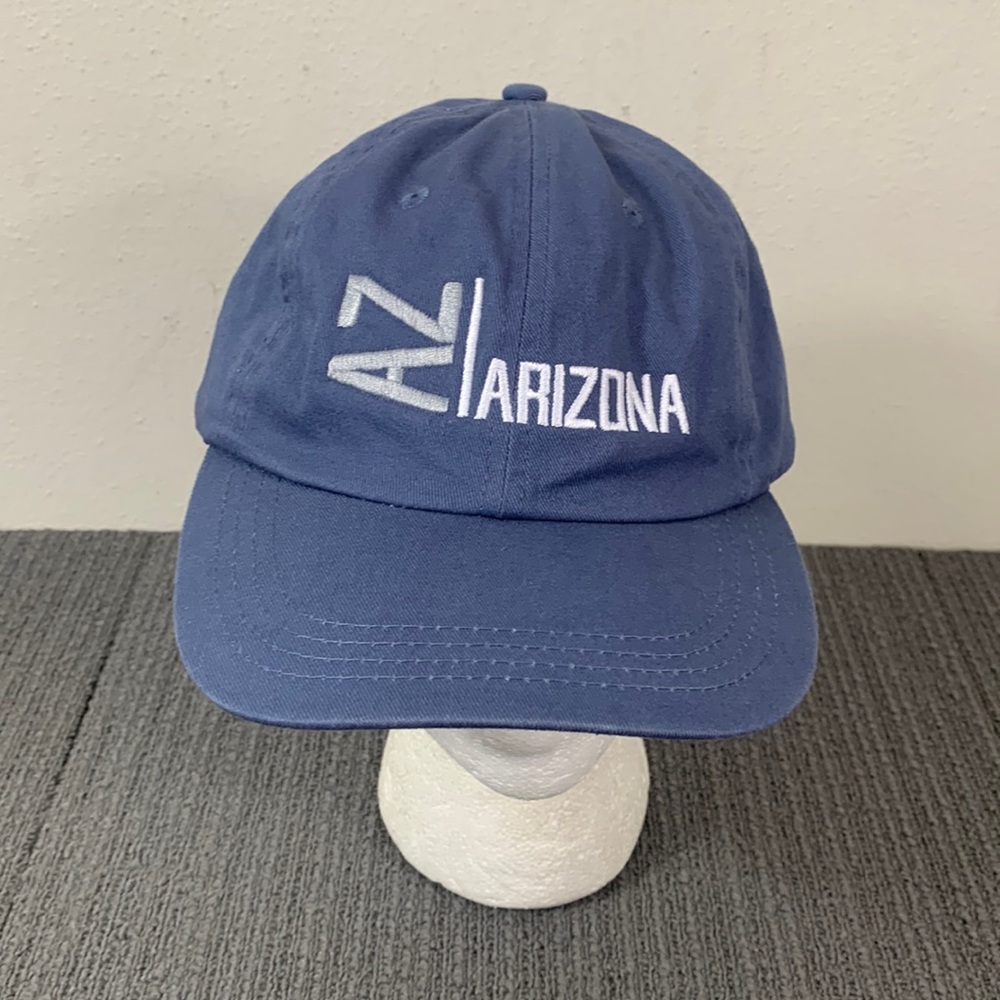 AZ Arizona Baseball Hat Unisex OSFA Blue White Adjustable Strapback Paramount